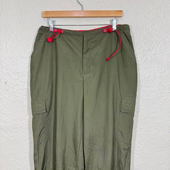 Vtg Y2K No Boundaries Cargo Pants‎ Juniors Large Nylon Baggy Utility Army Grunge - Picture 3 of 14
